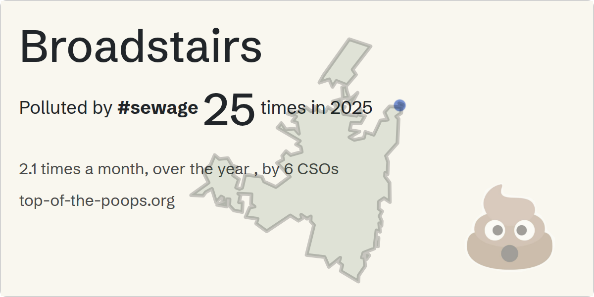 Sewage pollution map of Broadstairs