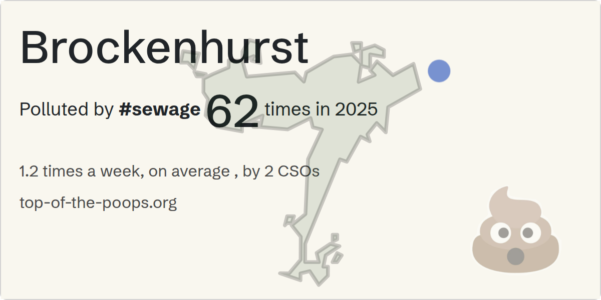 Sewage pollution map of Brockenhurst