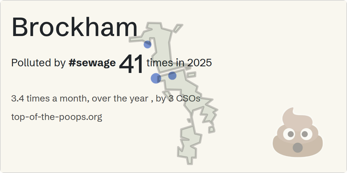 Sewage pollution map of Brockham