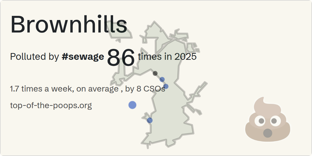 Sewage pollution map of Brownhills