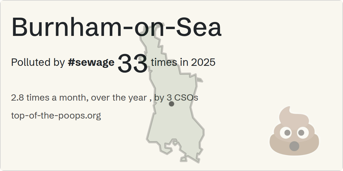 Sewage pollution map of Burnham-on-Sea