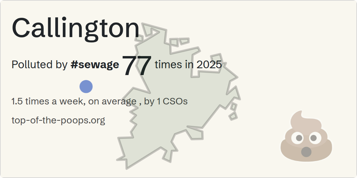 Sewage pollution map of Callington
