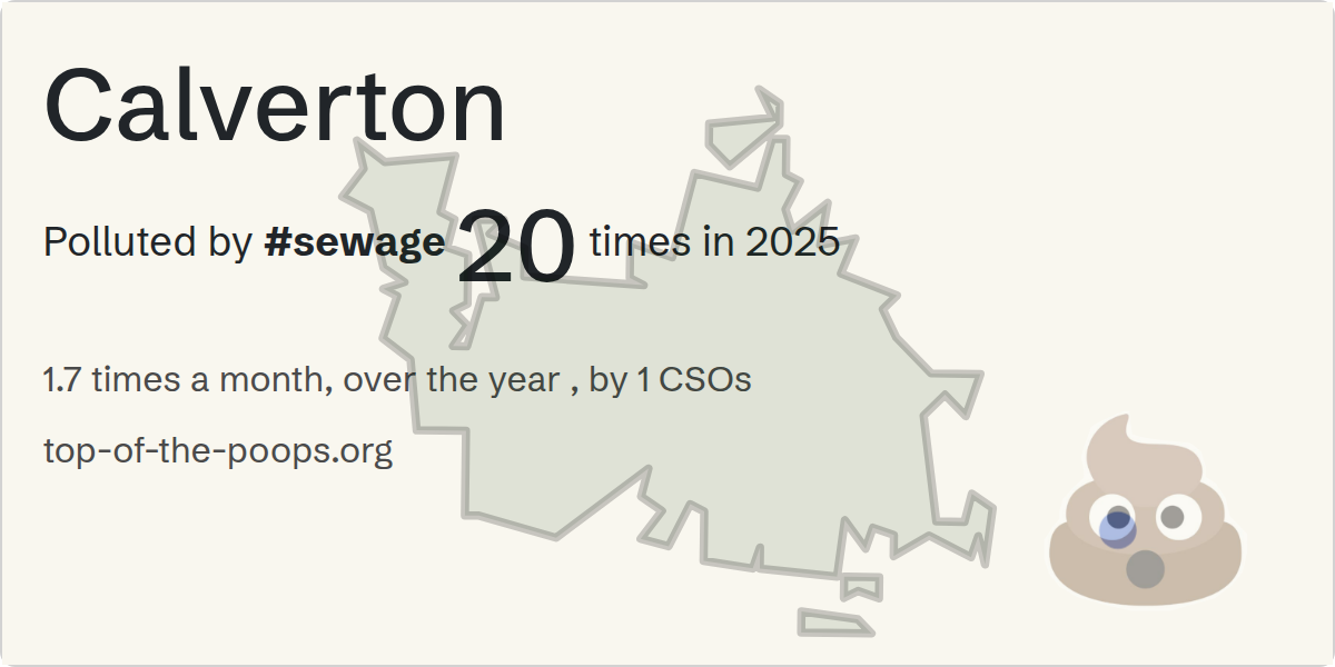 Sewage pollution map of Calverton
