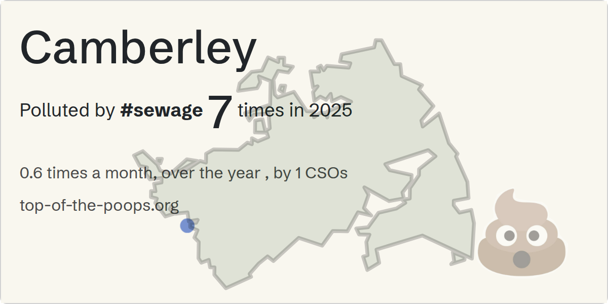 Sewage pollution map of Camberley