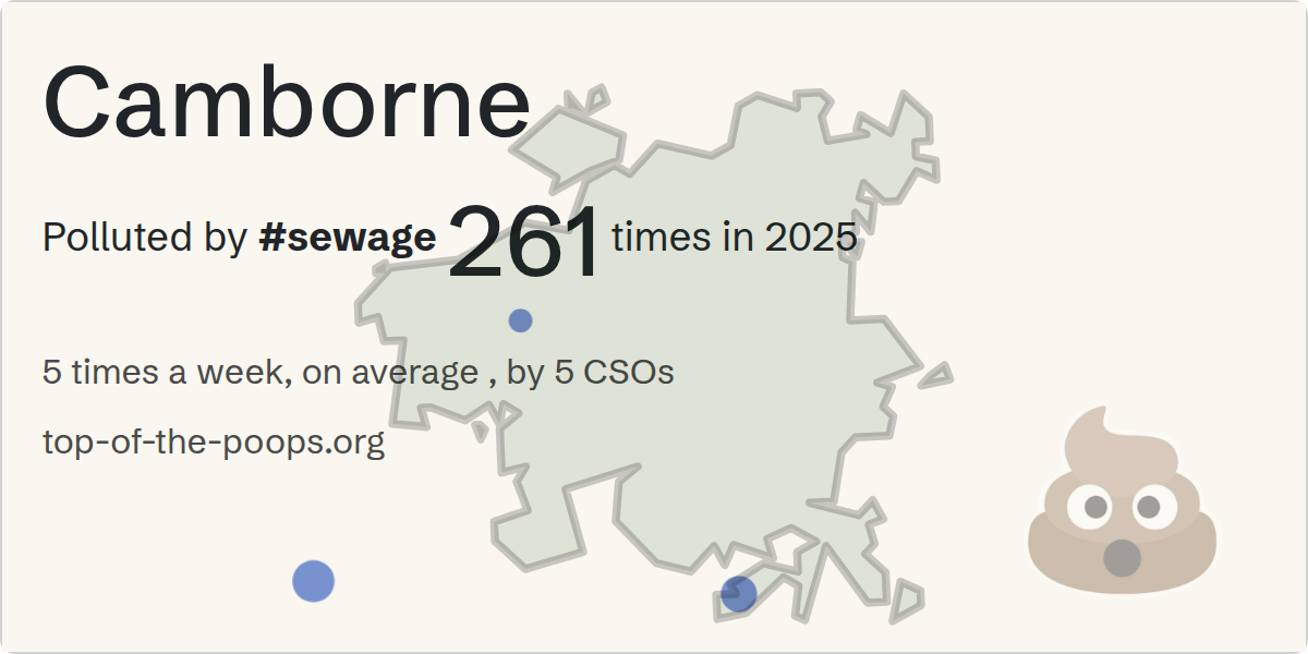 Sewage pollution map of Camborne