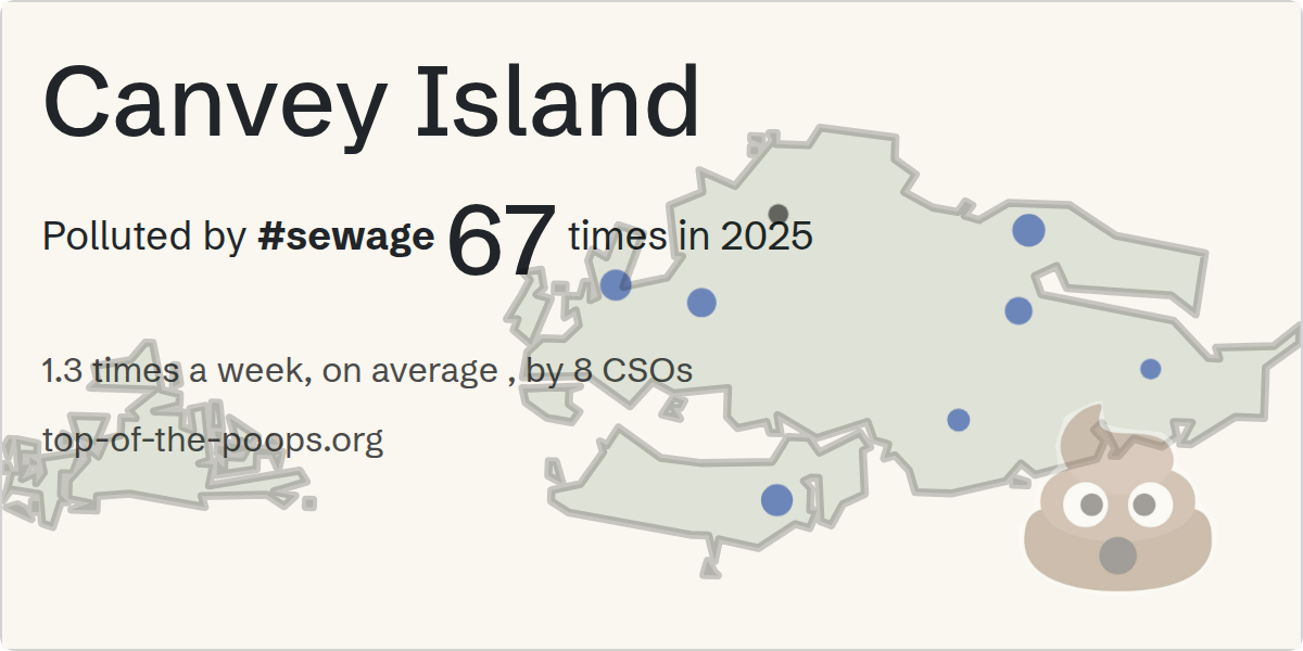 Sewage pollution map of Canvey Island