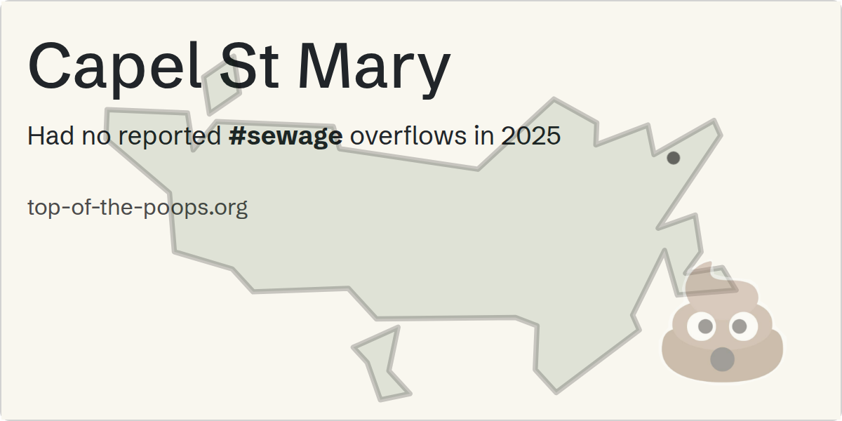 Sewage pollution map of Capel St Mary