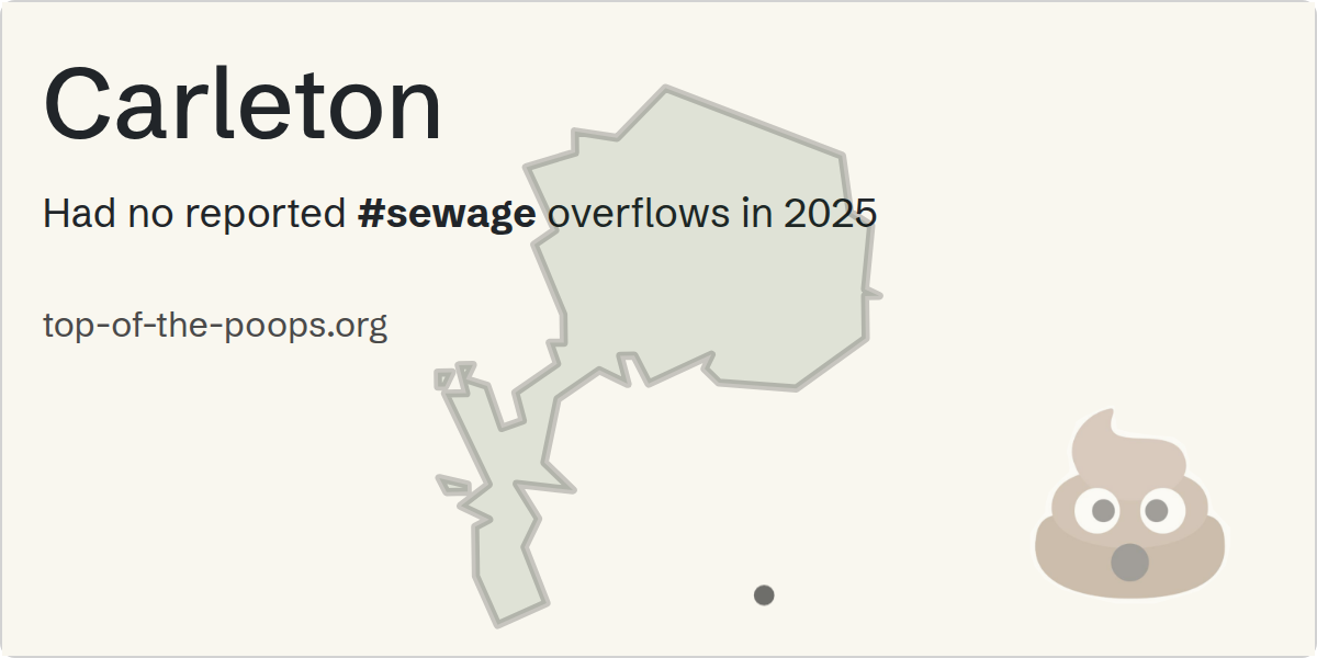 Sewage pollution map of Carleton