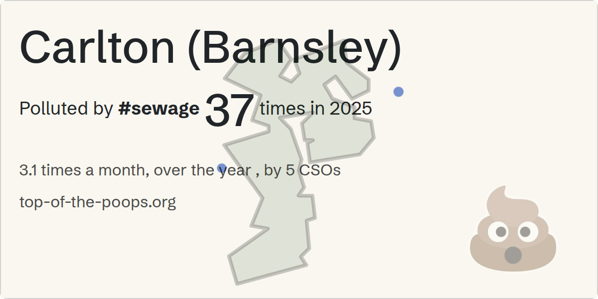 Sewage pollution map of Carlton (Barnsley)