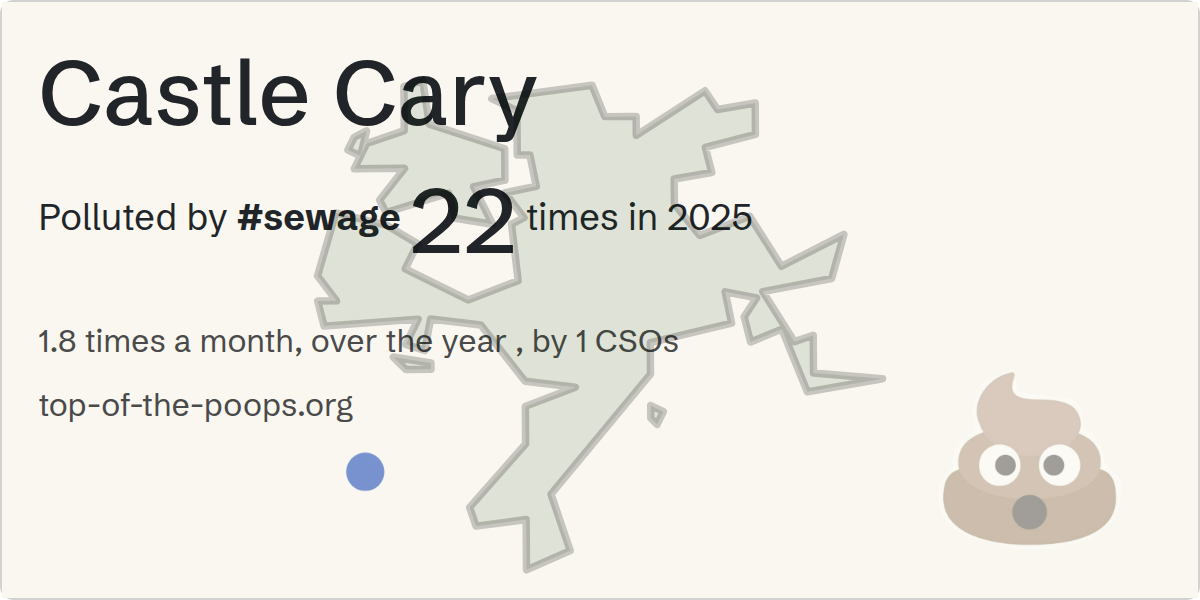 Sewage pollution map of Castle Cary