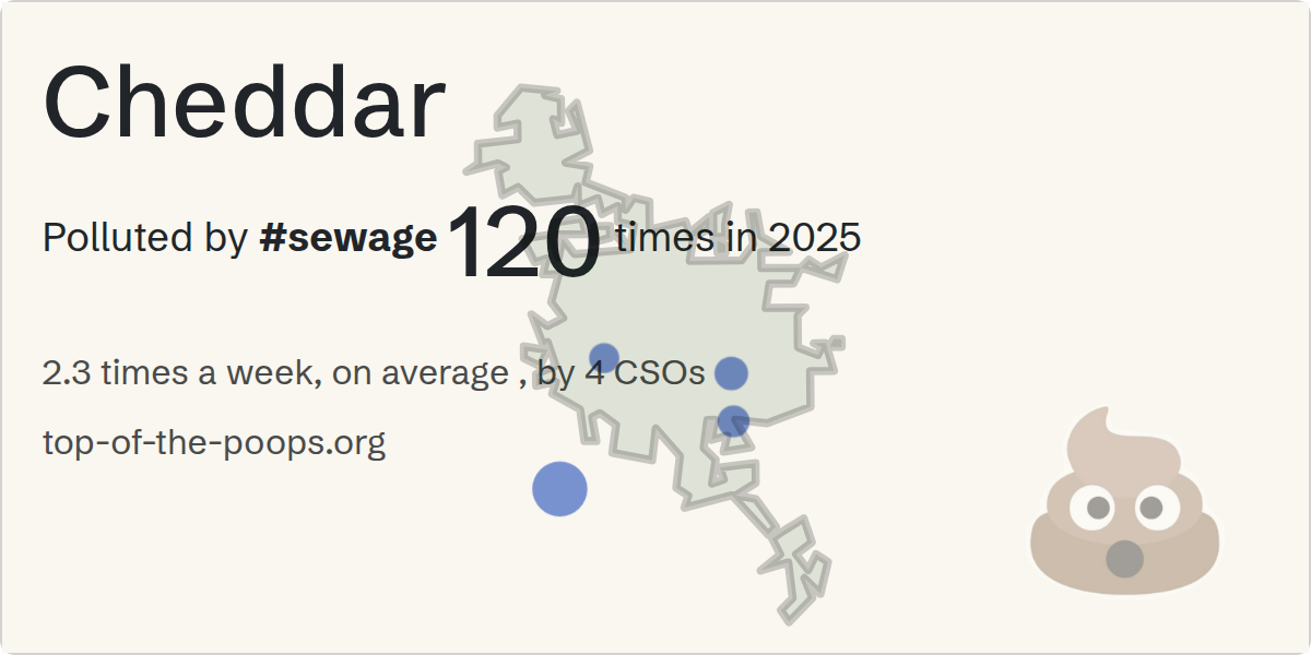 Sewage pollution map of Cheddar