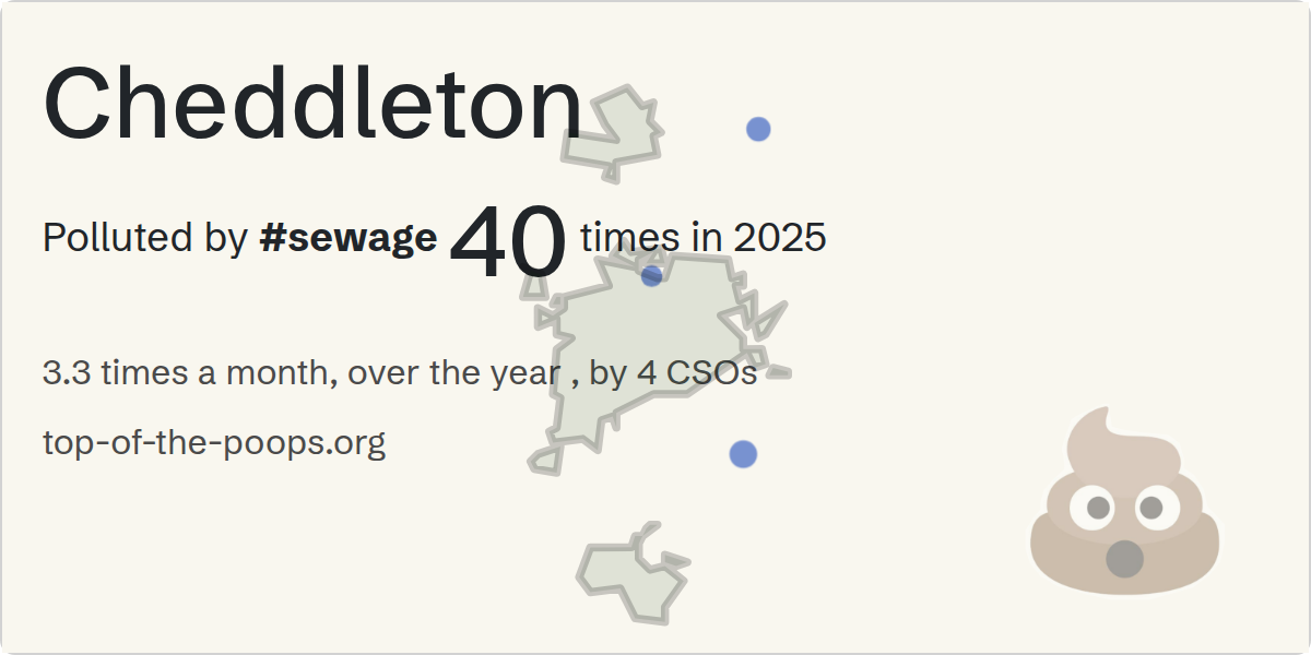 Sewage pollution map of Cheddleton