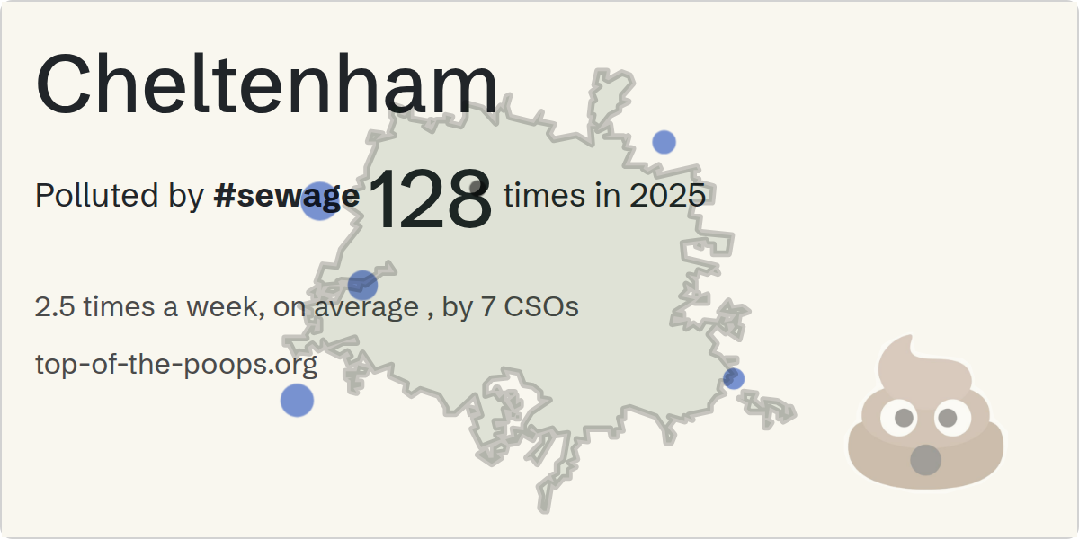 Sewage pollution map of Cheltenham