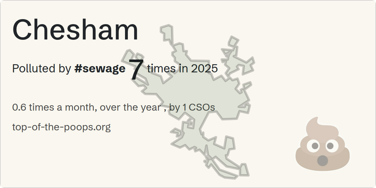Sewage pollution map of Chesham