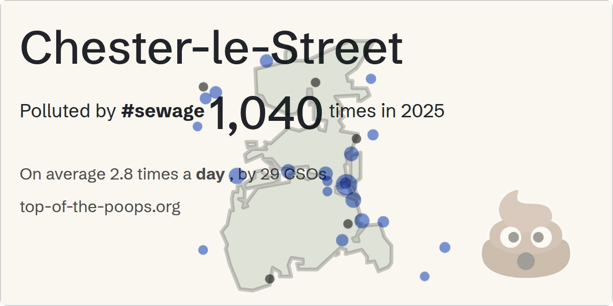 Sewage pollution map of Chester-le-Street