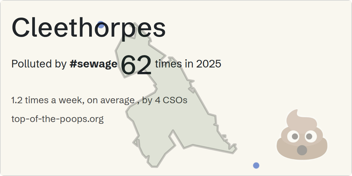 Sewage pollution map of Cleethorpes
