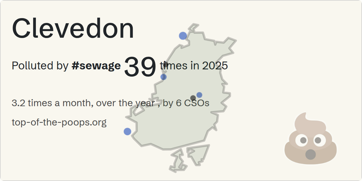 Sewage pollution map of Clevedon