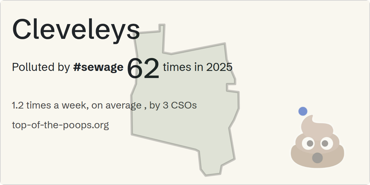 Sewage pollution map of Cleveleys