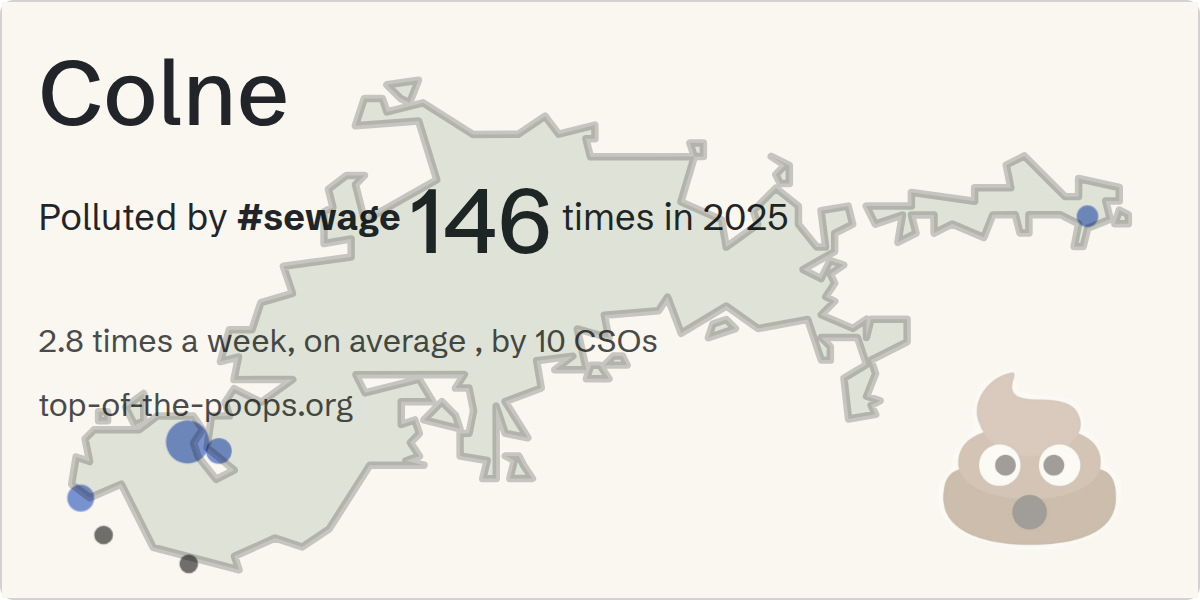 Sewage pollution map of Colne