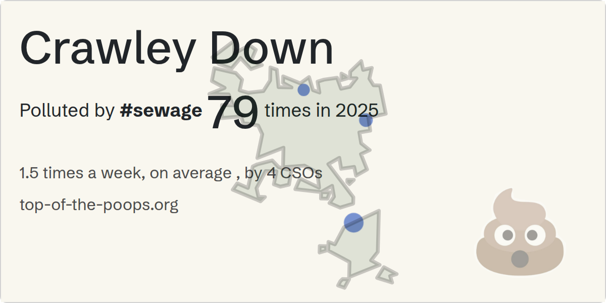 Sewage pollution map of Crawley Down