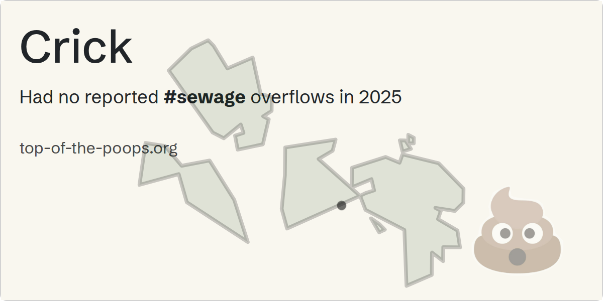 Sewage pollution map of Crick