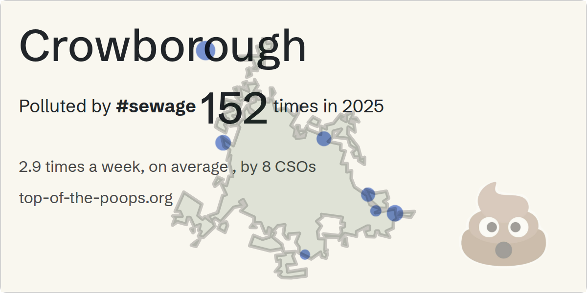 Sewage pollution map of Crowborough