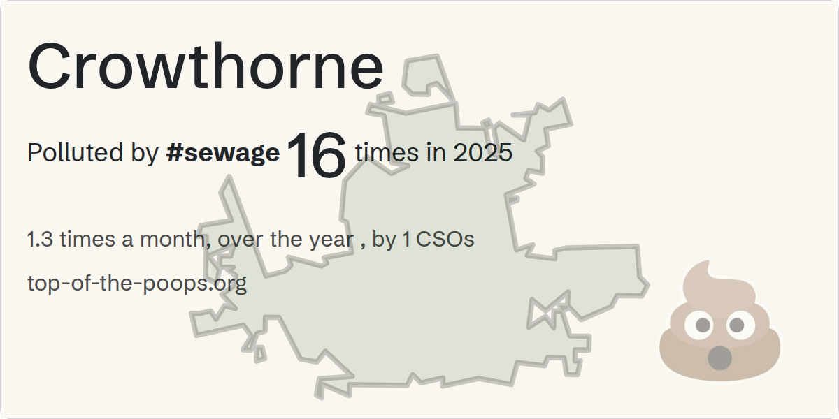 Sewage pollution map of Crowthorne