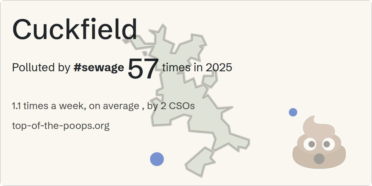 Sewage pollution map of Cuckfield