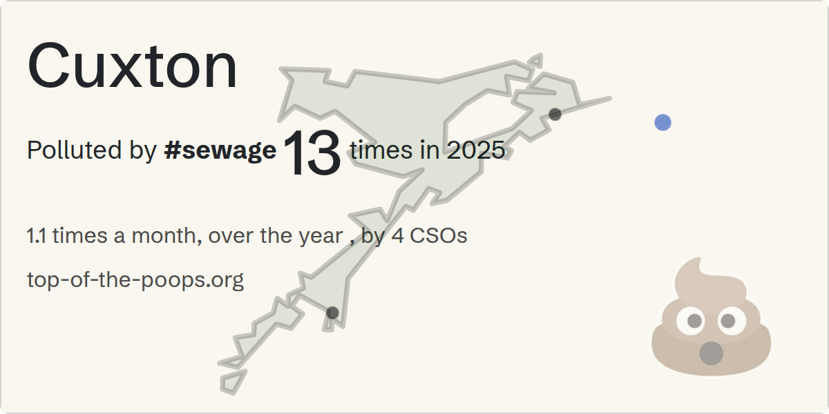 Sewage pollution map of Cuxton