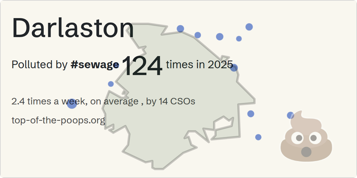 Sewage pollution map of Darlaston