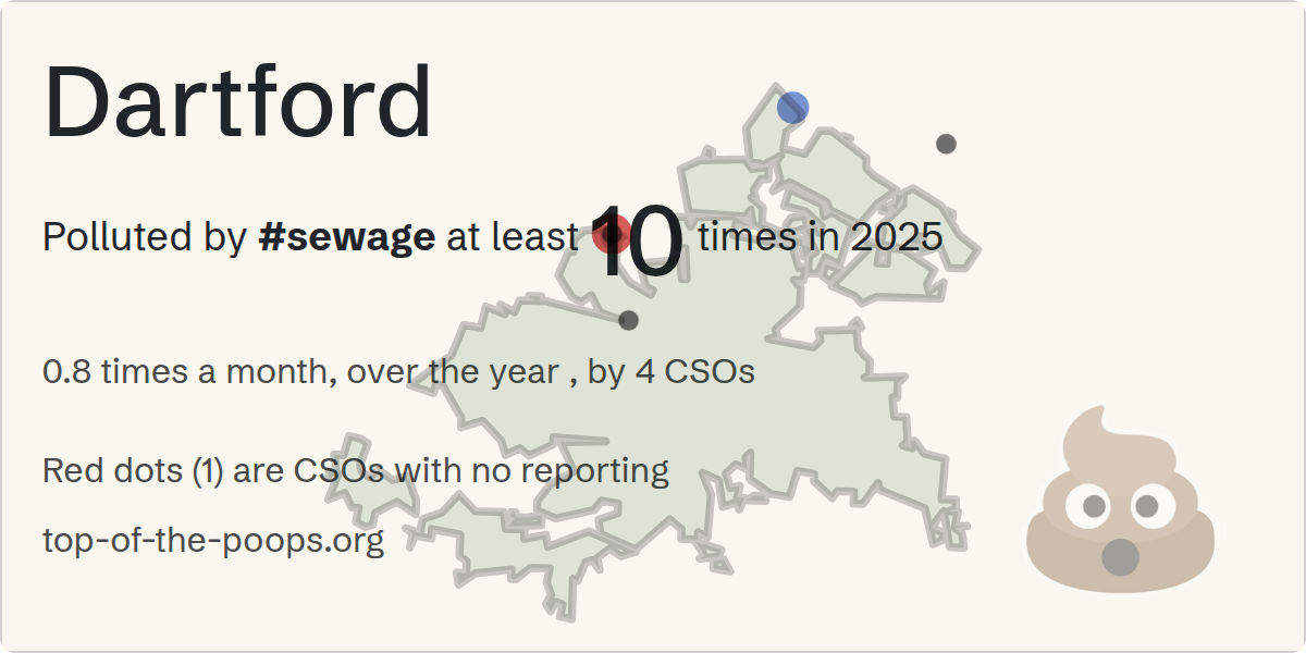 Sewage pollution map of Dartford