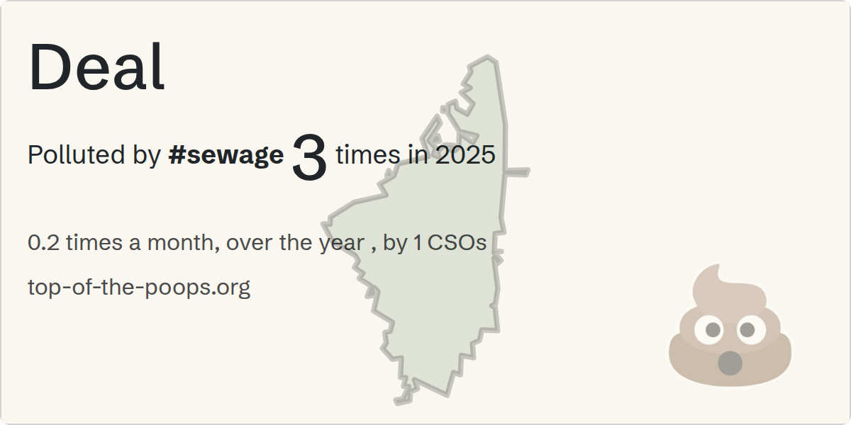 Sewage pollution map of Deal