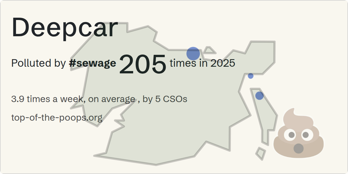 Sewage pollution map of Deepcar