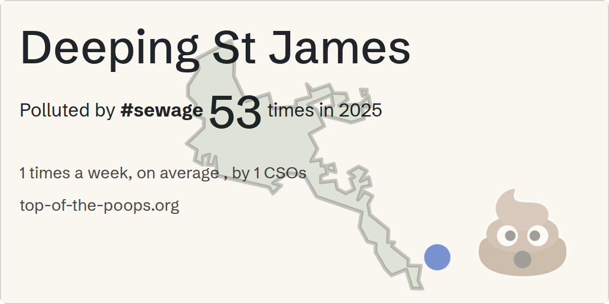 Sewage pollution map of Deeping St James