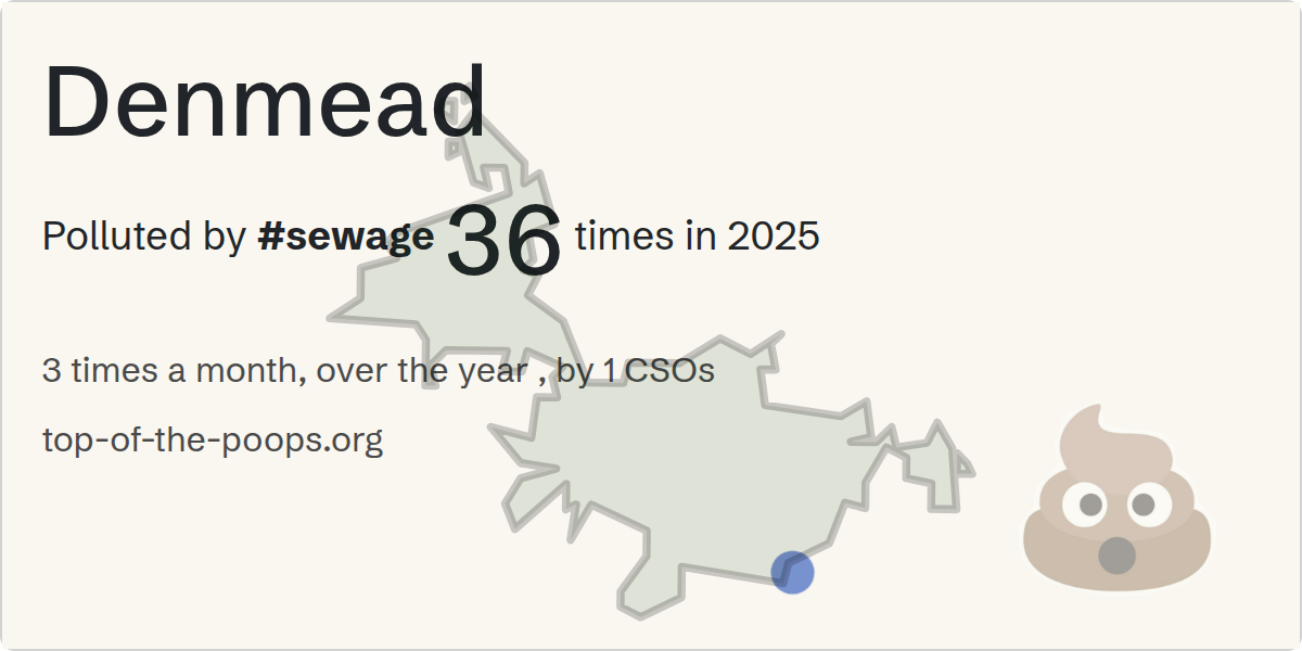 Sewage pollution map of Denmead
