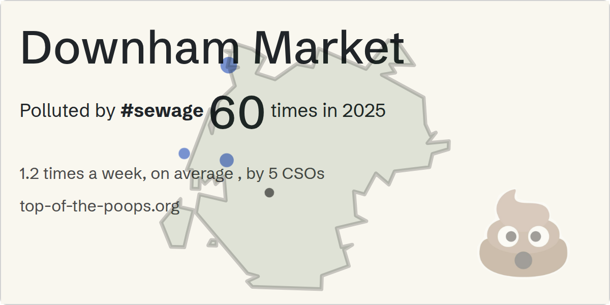 Sewage pollution map of Downham Market
