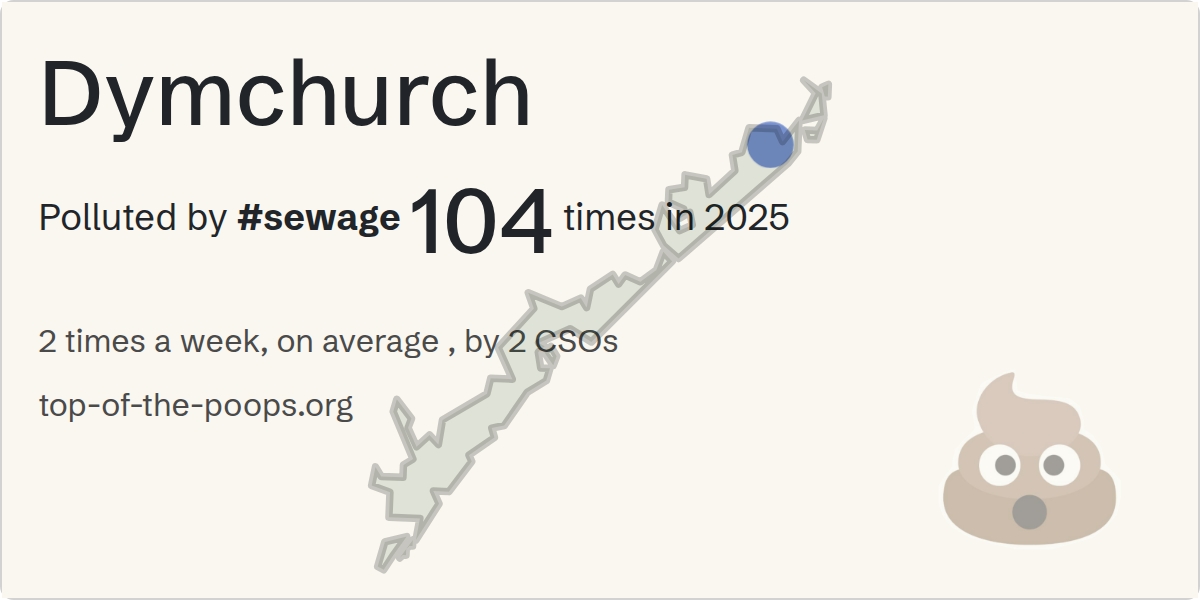 Sewage pollution map of Dymchurch
