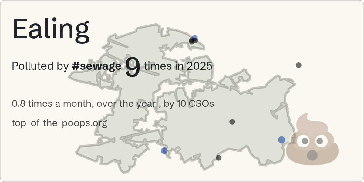 Sewage pollution map of Ealing