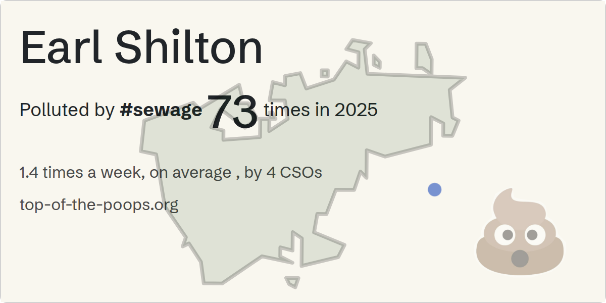 Sewage pollution map of Earl Shilton