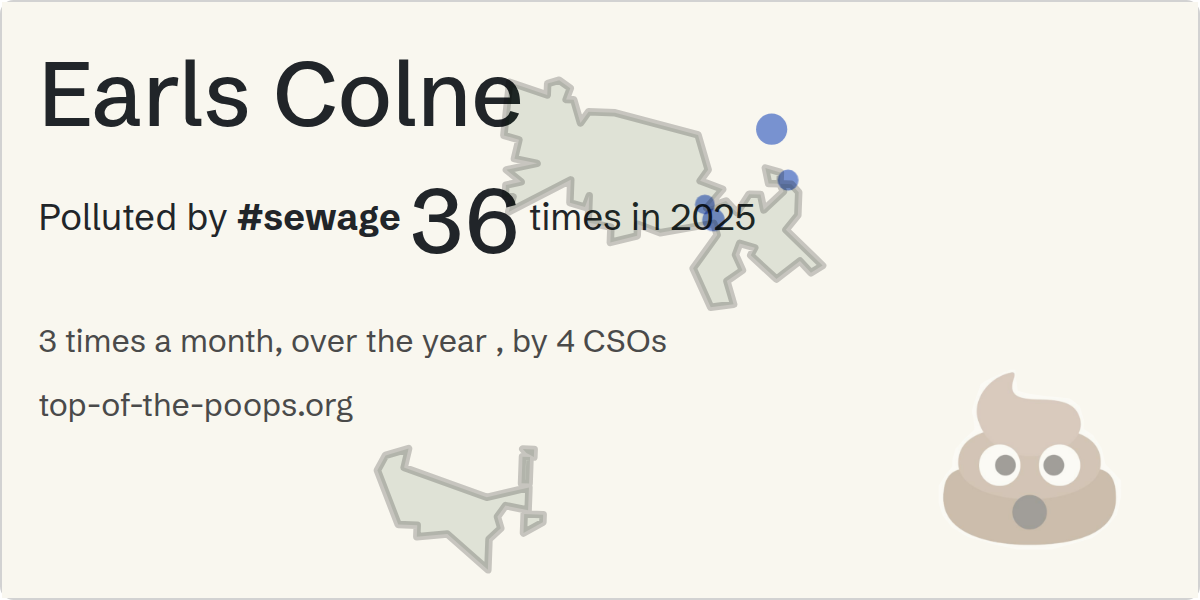 Sewage pollution map of Earls Colne