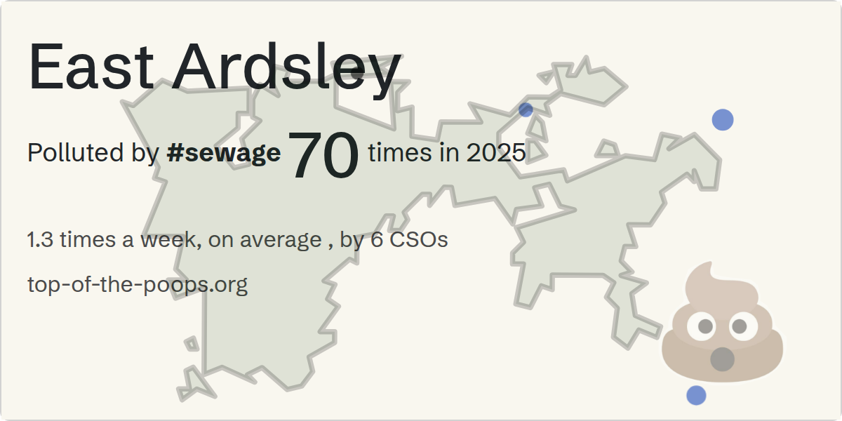 Sewage pollution map of East Ardsley
