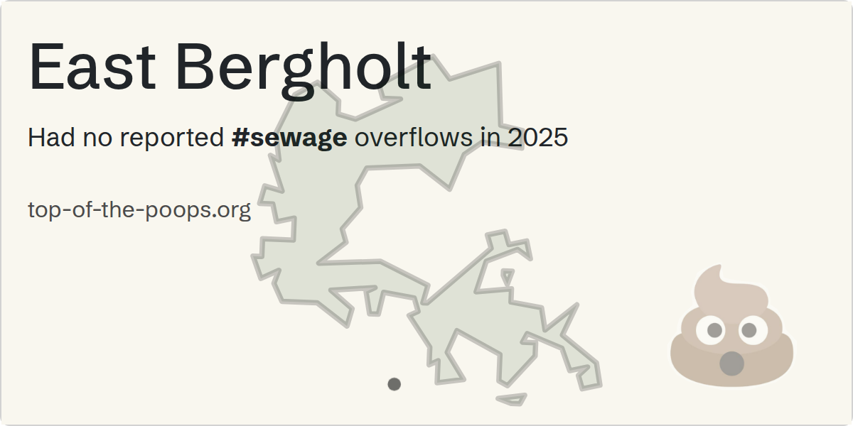 Sewage pollution map of East Bergholt