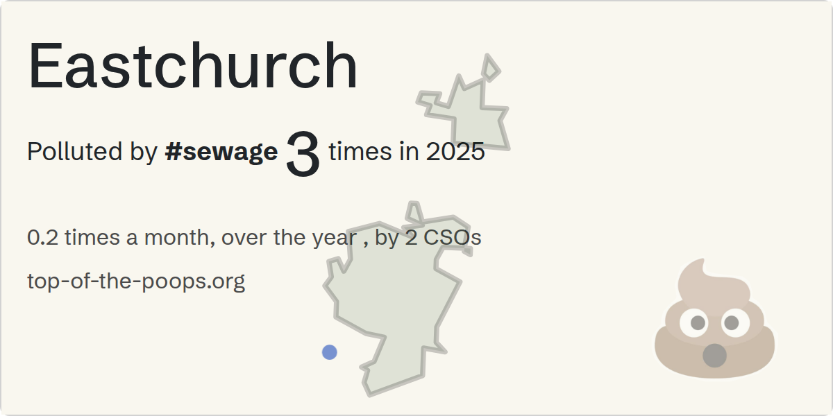 Sewage pollution map of Eastchurch