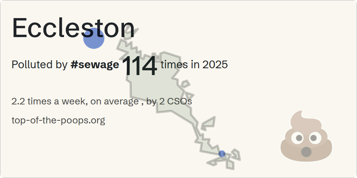 Sewage pollution map of Eccleston