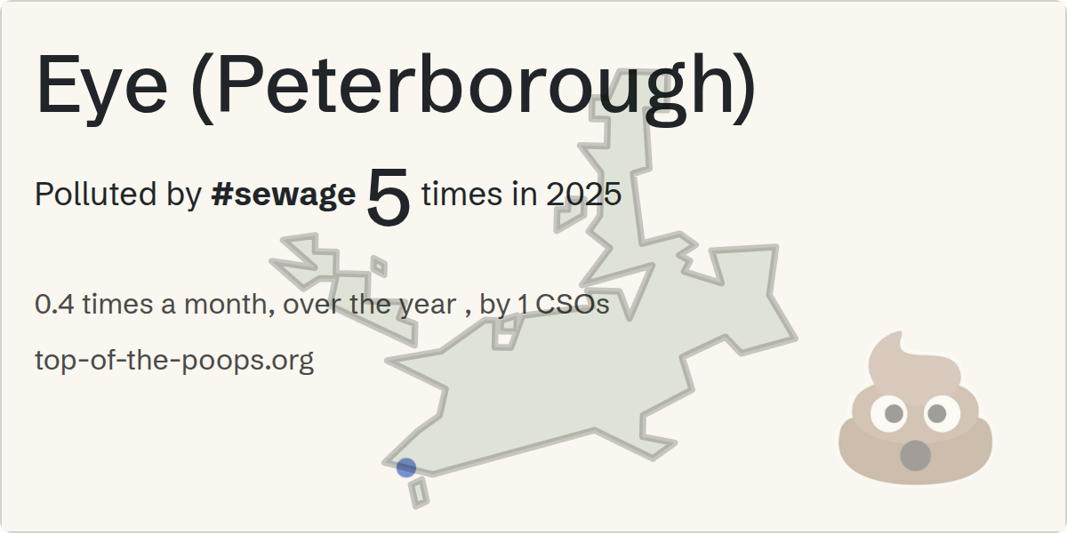 Sewage pollution map of Eye (Peterborough)