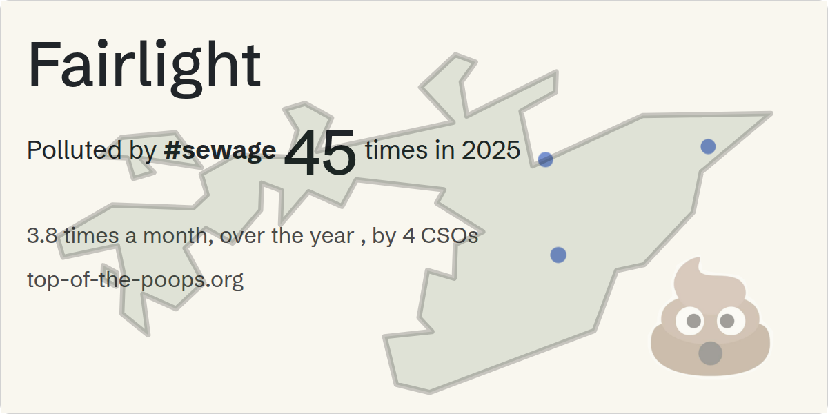 Sewage pollution map of Fairlight