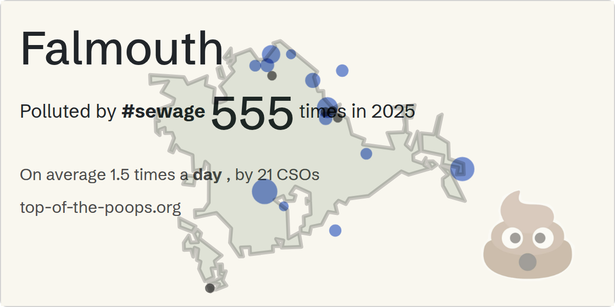Sewage pollution map of Falmouth