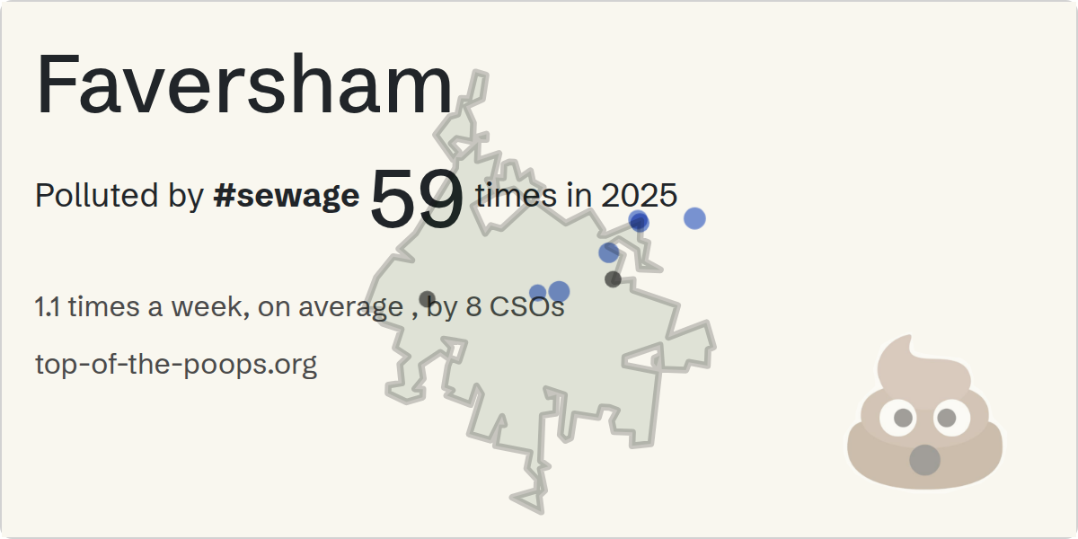 Sewage pollution map of Faversham