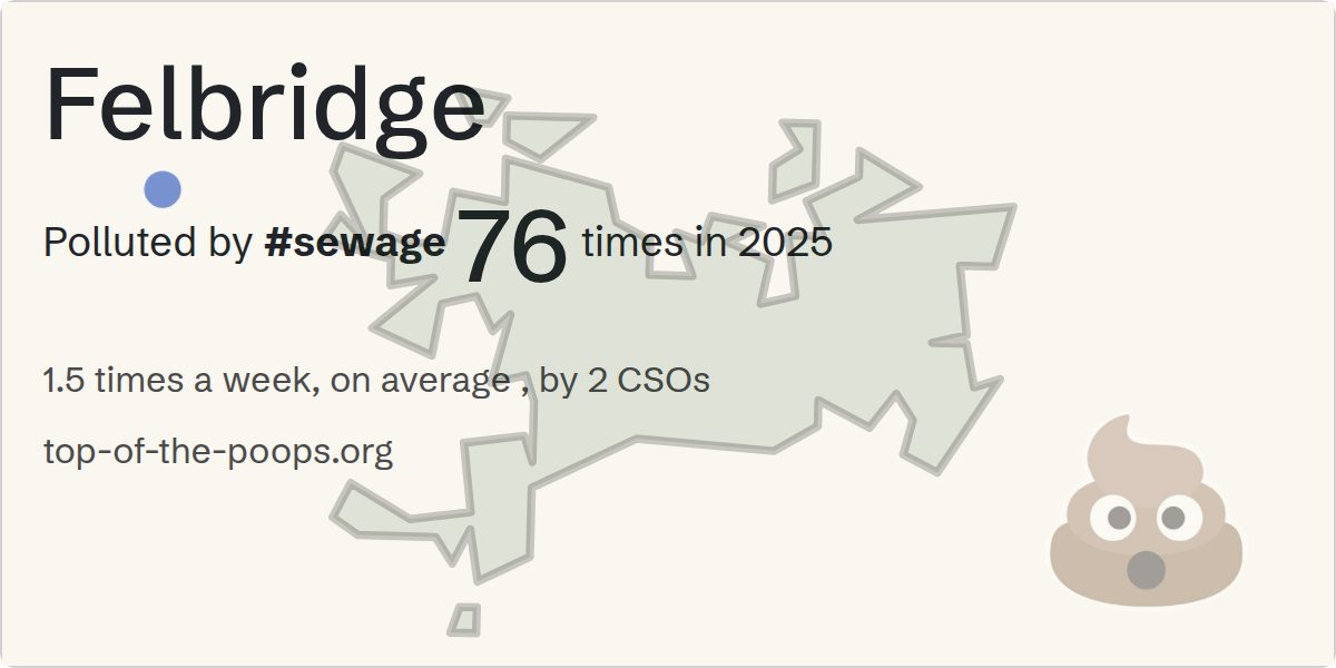 Sewage pollution map of Felbridge