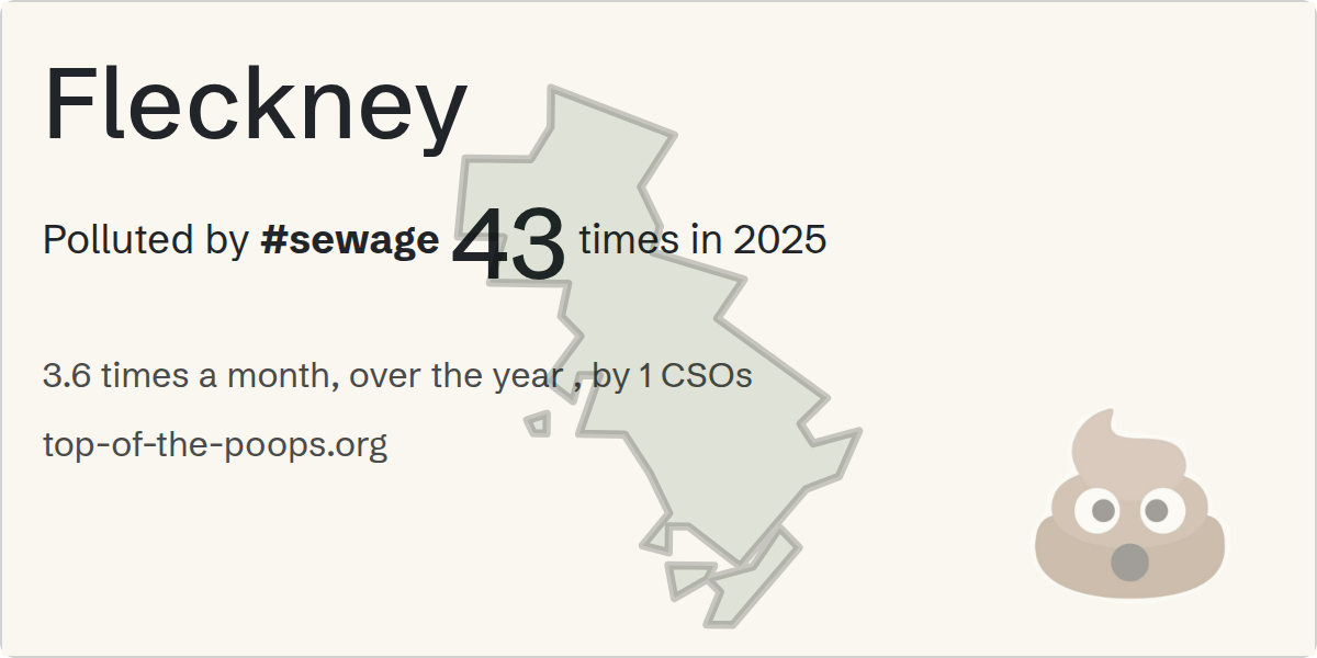 Sewage pollution map of Fleckney